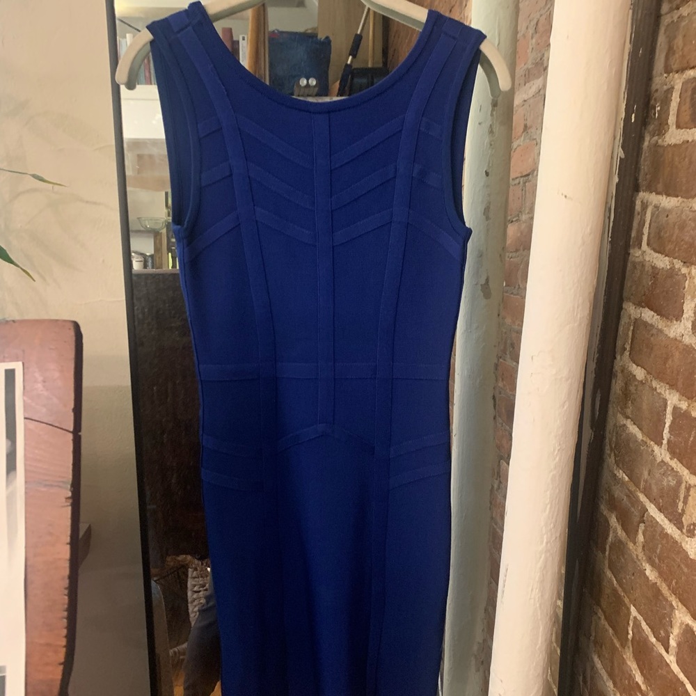 Bebe blue bodycon dress